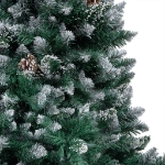 Albero di Natale Preilluminato con Palline e Pigne 210 cm