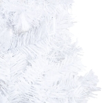 Albero di Natale Preilluminato con Palline Bianco 150 cm PVC