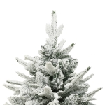 Albero Natale Artificiale con LED Palline e Neve 210cm PVC e PE