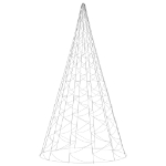 Albero di Natale Pennone Bianco Caldo 3000 LED 800 cm