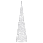 Piramide Decorativa Cono di Luce LED Acrilico Blu 90 cm