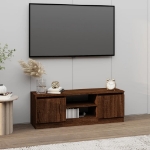 Mobile Porta TV con Anta Rovere Marrone 102x30x36 cm