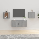 Mobili Porta TV a Parete 2 pz Grigio Sonoma 40x34,5x40 cm