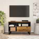 Mobile TV 80x33x46cm Legno Massello Mango e Legno Multistrato