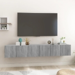 Mobili TV Pensili Grigio Sonoma 3 pz 60x30x30 Legno Multistrato