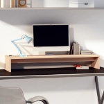 Supporto per Monitor 100x27x15 cm in Legno Massello di Pino