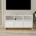 Mobile Porta TV Bianco Lucido 102x37,5x52,5 cm in Truciolato