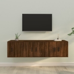 Set Mobili Porta TV 3 pz Rovere Marrone in Legno Multistrato