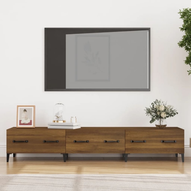 Mobile TV Rovere Marrone 150x34,5x30 cm in Legno Multistrato