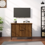 Mobile TV con Ante Rovere Marrone 60x35x45 cm Legno Multistrato