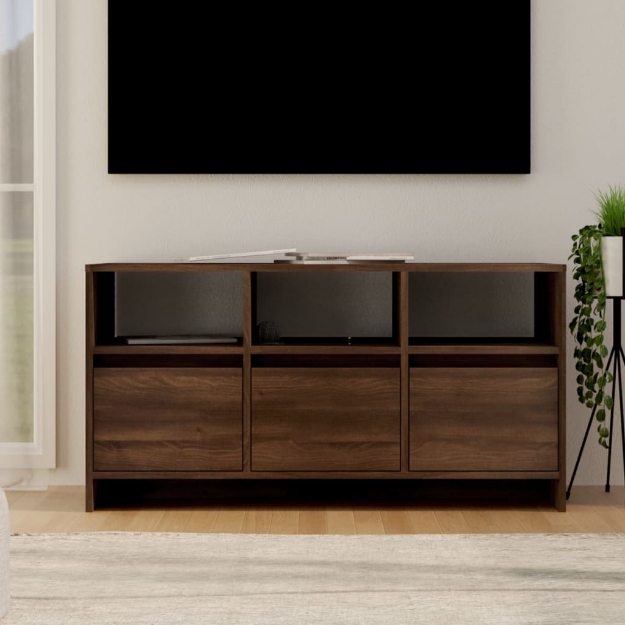 Mobile Porta TV Marrone Rovere 102x37,5x52,5 cm in Truciolato