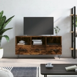 Mobile Porta TV Rovere Fumo 102x36x50 cm in Legno Multistrato