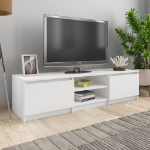 Mobile Porta TV Bianco 140x40x35,5 cm in Legno Multistrato