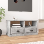 Mobile Porta TV Grigio Cemento 93x35,5x45cm Legno Multistrato