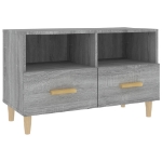 Mobile Porta TV Grigio Sonoma 80x36x50 cm in Legno Multistrato