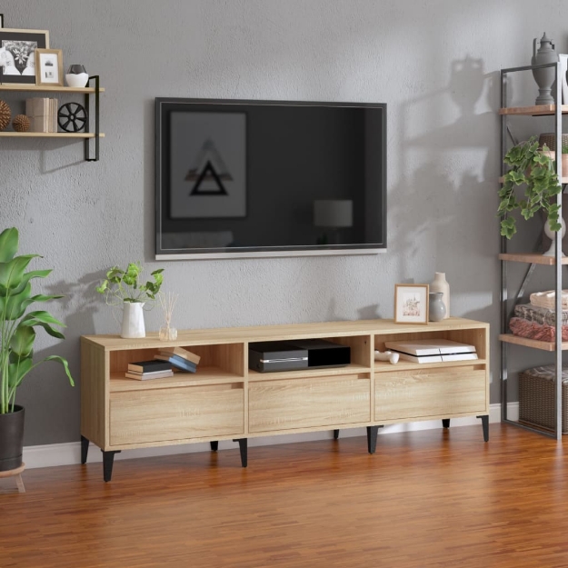 Mobile Porta TV Rovere Sonoma 150x30x44,5 cm Legno Multistrato