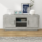 Mobile Porta TV Grigio Cemento 102x35x45cm in Legno Multistrato