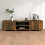 Mobile TV Rovere Fumo 140x40x35 cm in Legno Multistrato