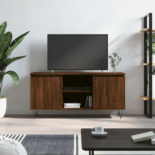 Mobile TV Rovere Marrone 104x35x50 cm in Legno Multistrato