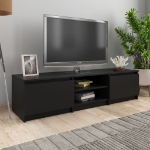 Mobile Porta TV Nero 140x40x35,5 cm in Legno Multistrato