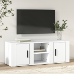 Mobile Porta TV Bianco 100x31,5x35 cm in Legno Multistrato