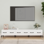 Mobile Porta TV Bianco 150x34,5x30 cm in Legno Multistrato