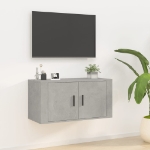 Mobile Porta TV a Parete Grigio cemento 80x34,5x40 cm