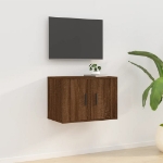 Mobile Porta TV a Parete Rovere Marrone 57x34,5x40 cm