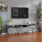 Mobile TV Grigio Cemento 150x30x44,5 cm Legno Multistrato