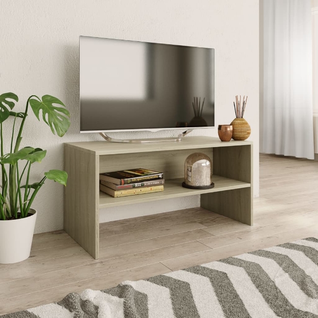 Mobile Porta TV Rovere Sonoma 80x40x40 cm in Legno Multistrato