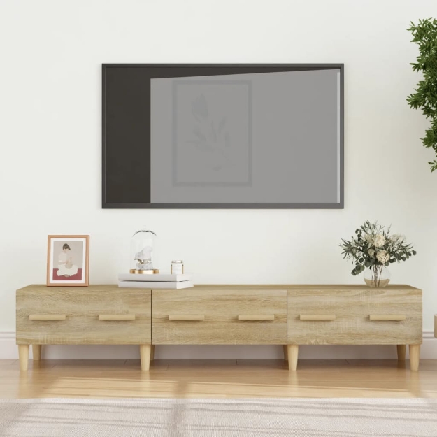 Mobile Porta TV Rovere Sonoma 150x34,5x30 cm Legno Multistrato