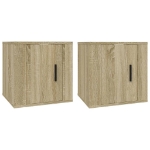 Mobili Porta TV a Parete 2 pz Rovere Sonoma 40x34,5x40 cm