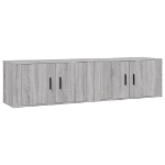 Mobili Porta TV a Parete 2 pz Grigio Sonoma 80x34,5x40 cm