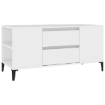 Mobile Porta TV Bianco 102x44,5x50 cm in Legno Multistrato