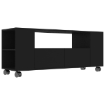 Mobile Porta TV Nero 120x35x48 cm in Legno Multistrato