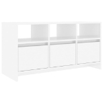 Mobile Porta TV Bianco Lucido 102x37,5x52,5 cm in Truciolato