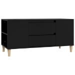 Mobile Porta TV Nero 102x44,5x50 cm in Legno Multistrato