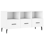 Mobile Porta TV Bianco 102x36x50 cm in Legno Multistrato