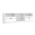 Mobile Porta TV Bianco 150x33,5x45 cm in Legno Multistrato