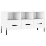 Mobile Porta TV Bianco 102x36x50 cm in Legno Multistrato