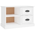 Mobile Porta TV Bianco 73x35,5x47,5 cm in Legno Multistrato