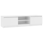 Mobile Porta TV Bianco 140x40x35,5 cm in Legno Multistrato