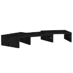 Supporto per Monitor Nero 60x24x10,5 cm Legno Massello di Pino