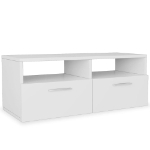 Mobile Porta TV in Legno Multistrato 95x35x36 cm Bianco