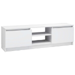 Mobile Porta TV Bianco Lucido 120x30x35,5 cm Legno Multistrato