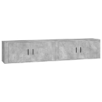 Mobili Porta TV a Parete 2 pz Grigio Cemento 100x34,5x40 cm