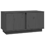 Mobile Porta TV Grigio 80x35x40,5 cm in Legno Massello di Pino