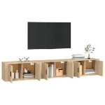 Mobili Porta TV a Parete 3 pz Rovere Sonoma 80x34,5x40 cm