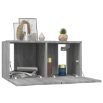 Mobili TV Pensili Grigio Sonoma 3 pz 60x30x30 Legno Multistrato