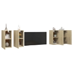 Mobili TV Rovere Sonoma 4 pz 30,5x30x60 cm in Truciolato